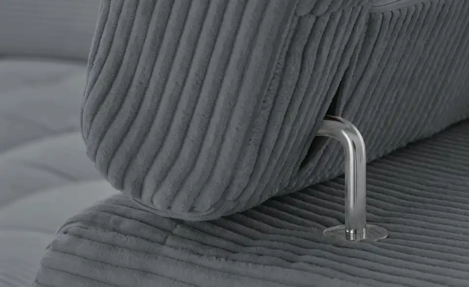 Ecksofa Arte mit verstellbaren Kopfstützen, Detailansicht