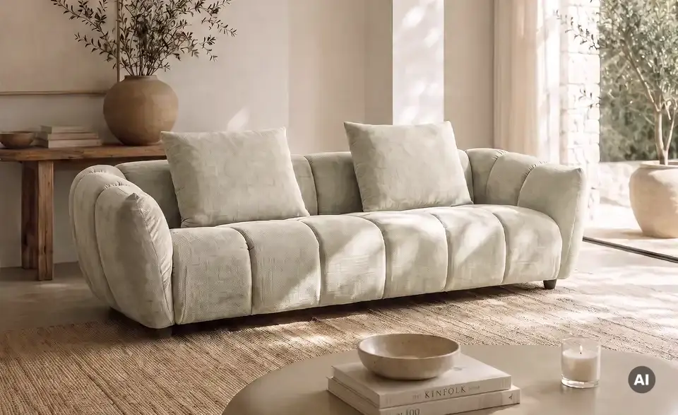 Sofa Olia inklusive Hocker, in Wohnsituation