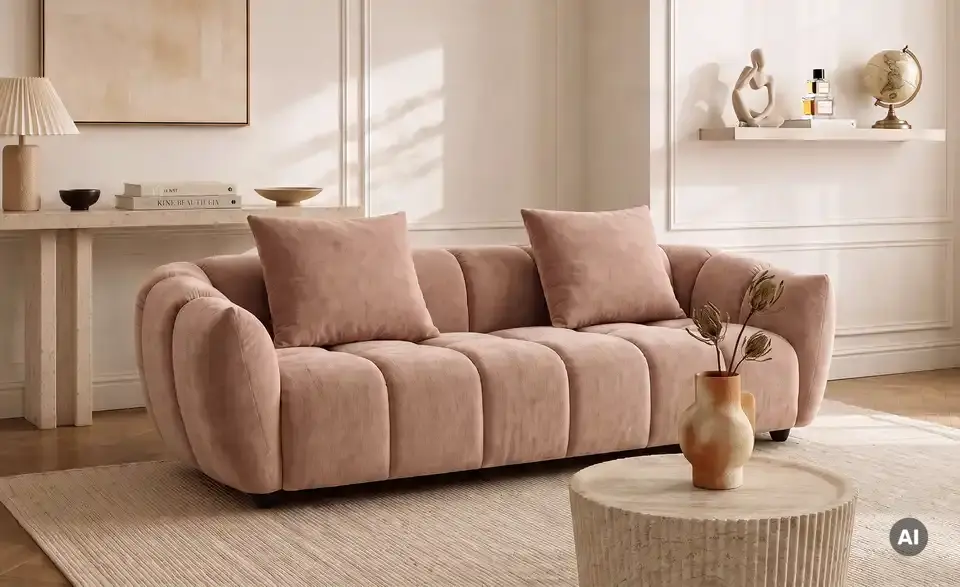 Sofa Olia inklusive Hocker, in Wohnsituation
