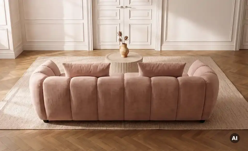 Sofa Olia inklusive Hocker, Rückansicht