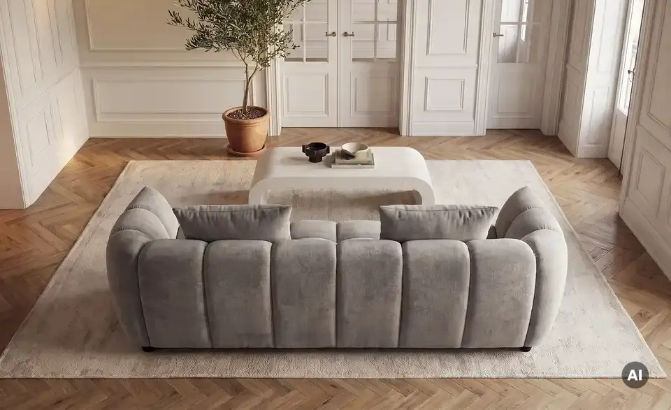 Sofa Olia inklusive Hocker, Rückansicht