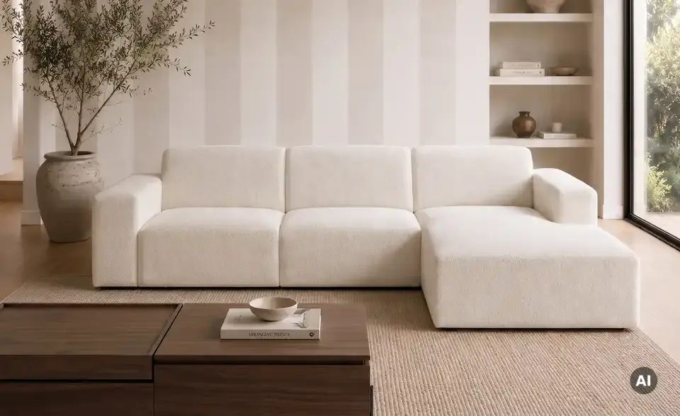 Ecksofa Alma, in Wohnsituation