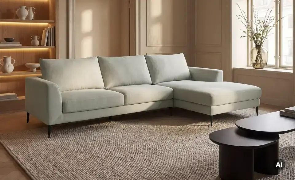 Ecksofa Tilia, in Wohnsituation