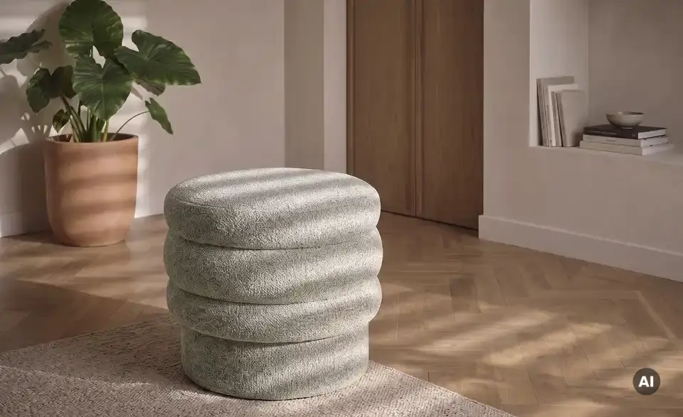 Hocker Leni mit Stauraum, Rückansicht