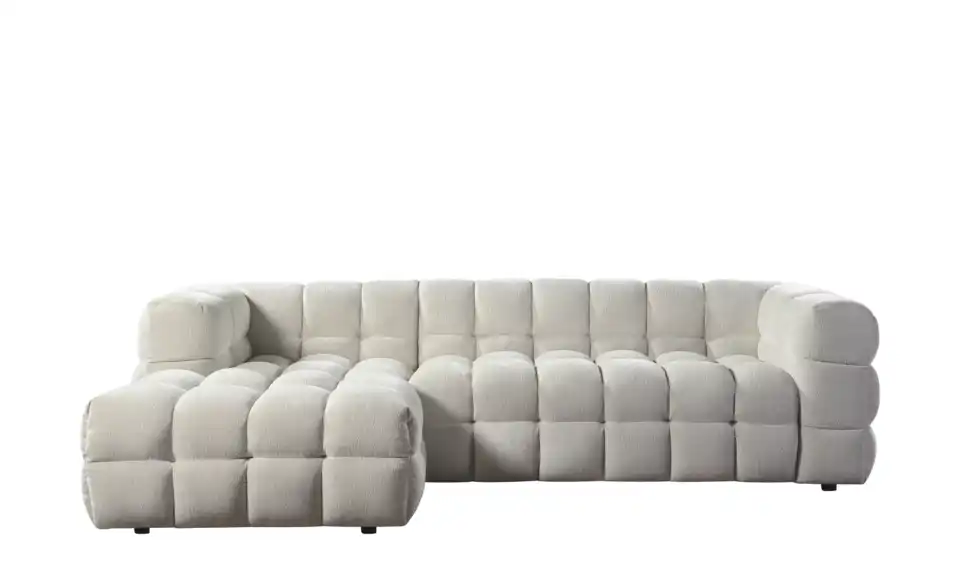 Ecksofa Vibana in moderner Bubble-Optik, Frontansicht