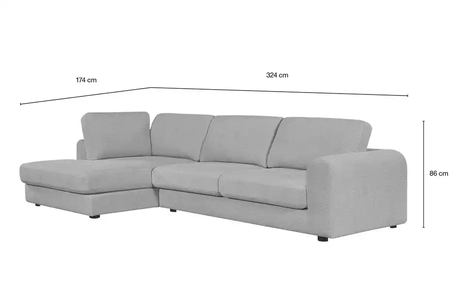 Primo Ecksofa Elina, Bemaßung