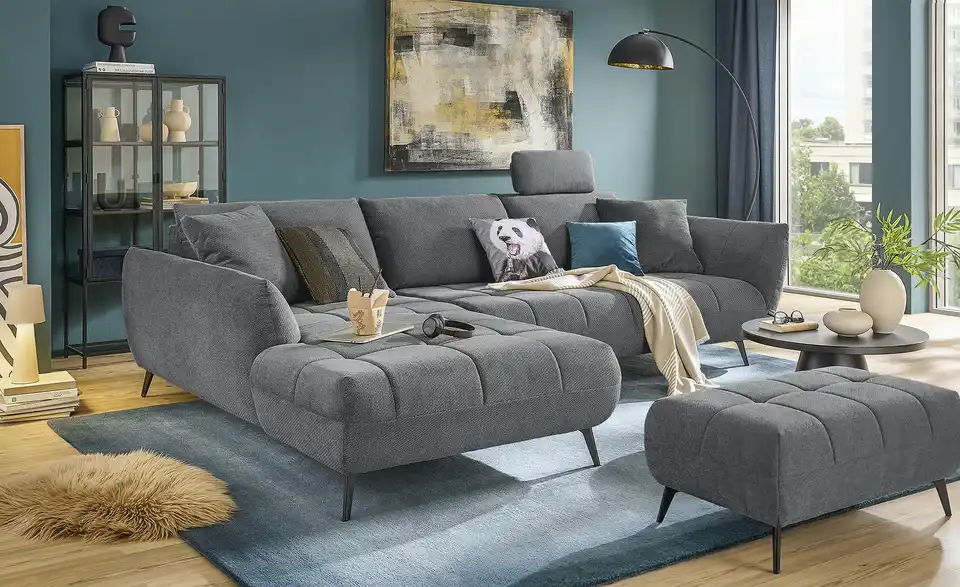 bobb Ecksofa Carly mit Sitztiefenverstellung, in Wohnsituation