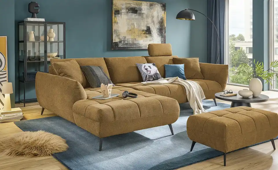 bobb Ecksofa Carly mit Sitztiefenverstellung, in Wohnsituation