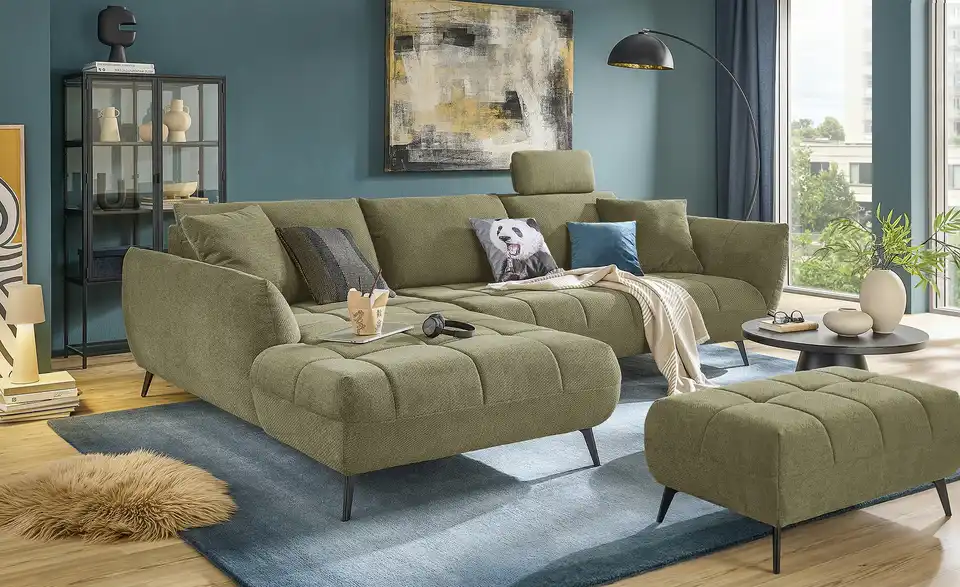 bobb Ecksofa Carly mit Sitztiefenverstellung, in Wohnsituation