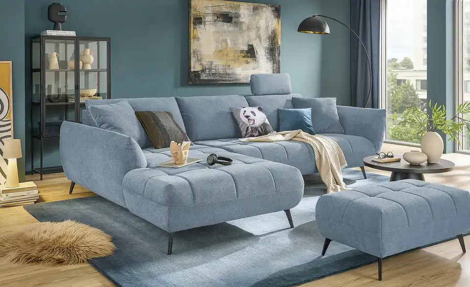bobb Ecksofa Carly mit Sitztiefenverstellung, in Wohnsituation