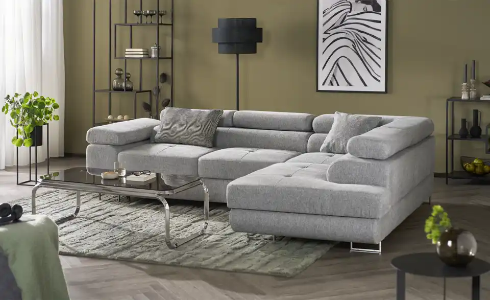 Ecksofa Tereccia mit Schlaffunktion, in Wohnsituation