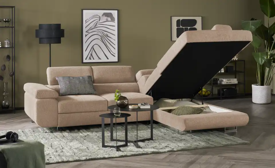 Ecksofa Tereccia mit Schlaffunktion, Funktionsansicht