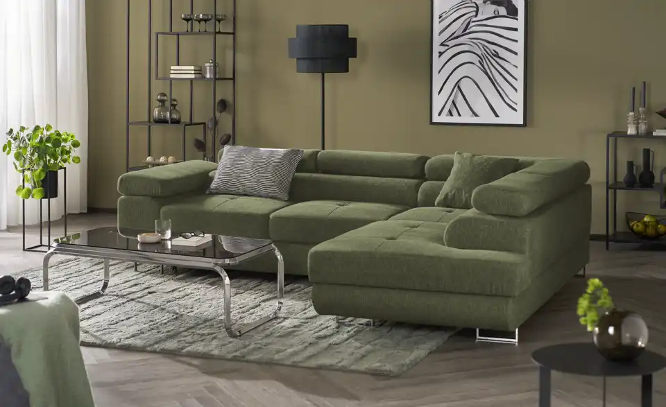 Ecksofa Tereccia mit Schlaffunktion, in Wohnsituation