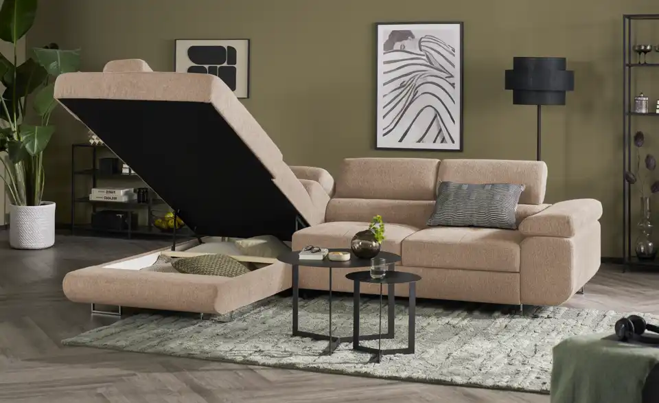 Ecksofa Tereccia mit Schlaffunktion, Funktionsansicht