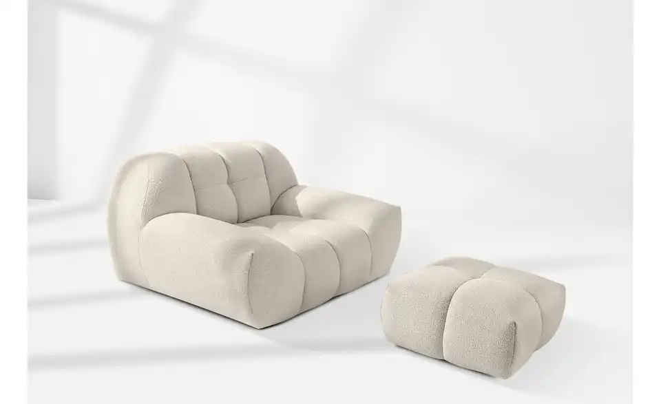 KONSIMO Polstermöbel 3er-Set Vena in Bubble Optik, in Wohnsituation