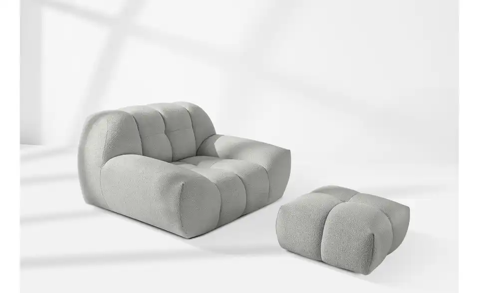 KONSIMO Polstermöbel 4er-Set Vena in Bubble Optik, in Wohnsituation
