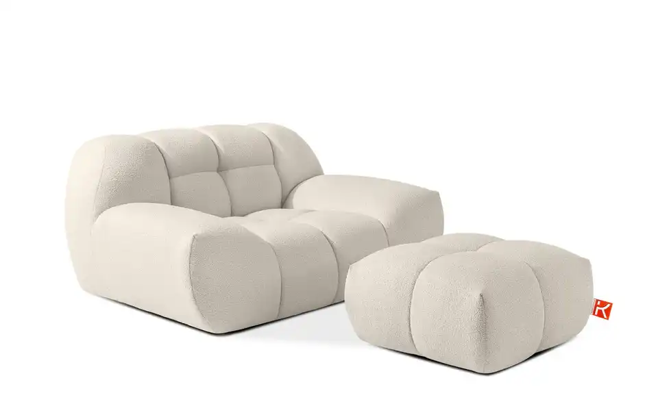 KONSIMO Sessel Vena in Bubble Optik, in Wohnsituation