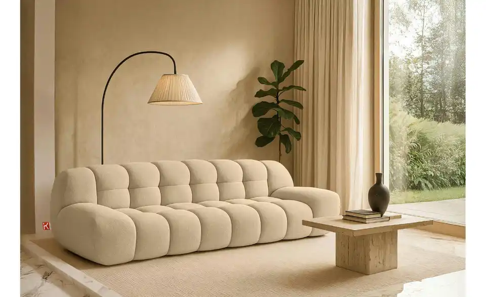 KONSIMO Einzelsofa Vena • in Bubble Optik, in Wohnsituation