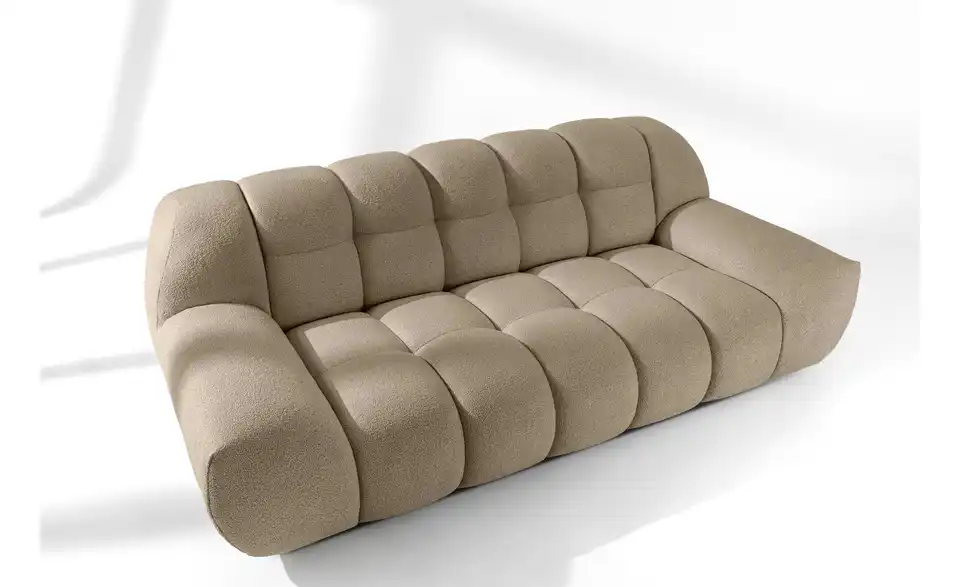 KONSIMO Einzelsofa Vena in Bubble Optik, in Wohnsituation