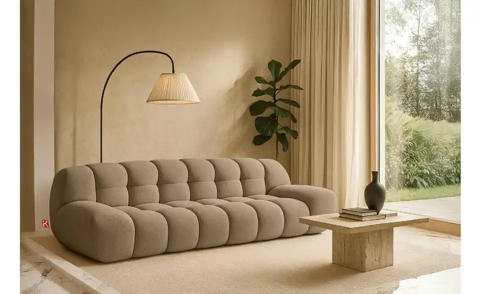 KONSIMO Einzelsofa Vena • in Bubble Optik, in Wohnsituation