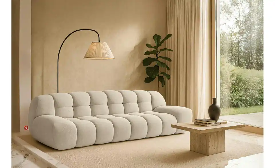 KONSIMO Einzelsofa Vena • in Bubble Optik, in Wohnsituation
