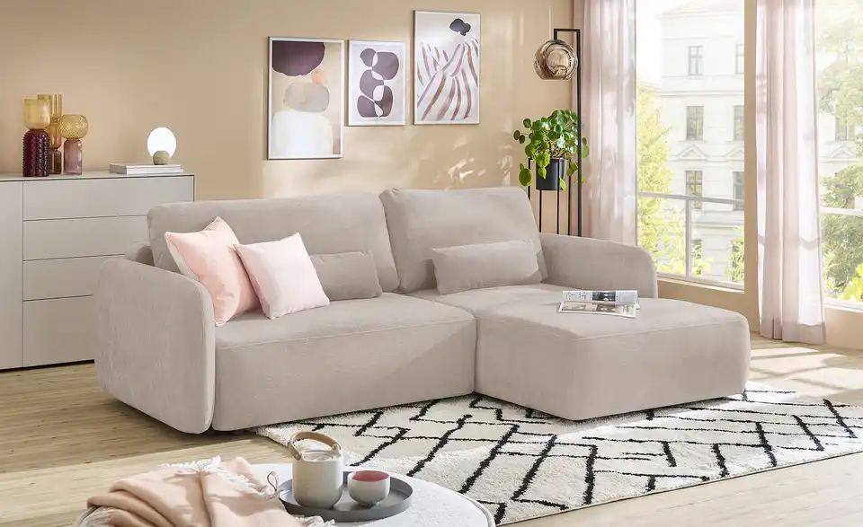 Primo Ecksofa Mossa Mit Schlaffuktion, in Wohnsituation