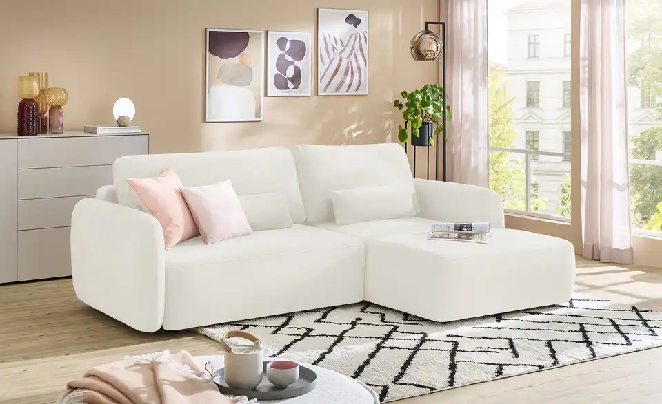 Primo Ecksofa Mossa Mit Schlaffuktion, in Wohnsituation