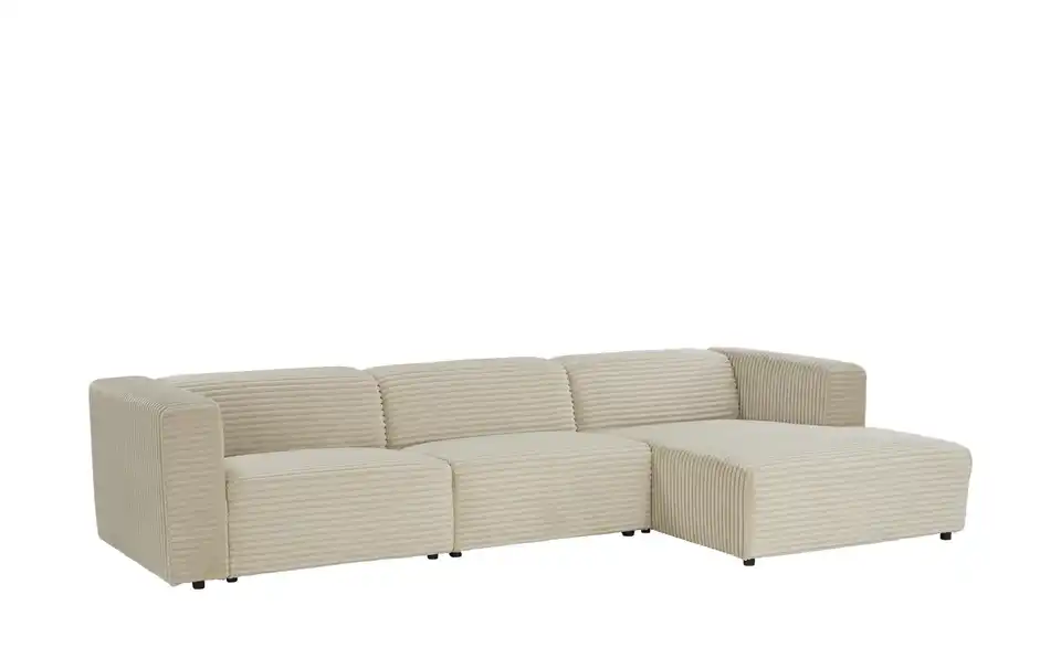 Ecksofa Prado im modernen Breitcord, Perspektive