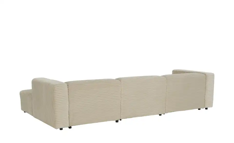Ecksofa Prado im modernen Breitcord, Rückansicht