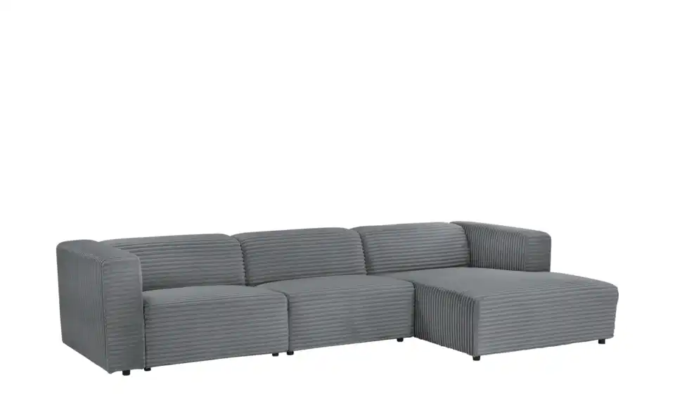 Ecksofa Prado im modernen Breitcord, Perspektive