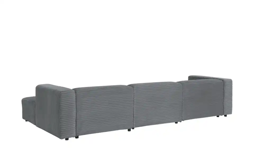 Ecksofa Prado im modernen Breitcord, Rückansicht