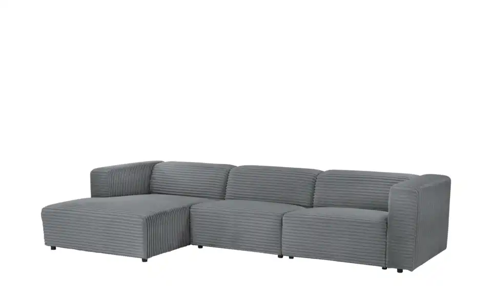 Ecksofa Prado im modernen Breitcord, Perspektive