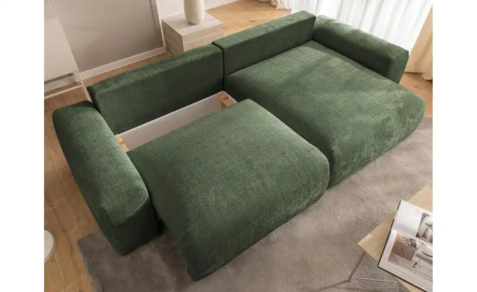 S-STYLE Ecksofa Puffy mit Schlaffunktion, in Wohnsituation