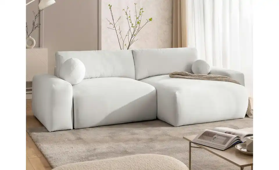 S-STYLE Ecksofa Puffy mit Schlaffunktion, in Wohnsituation