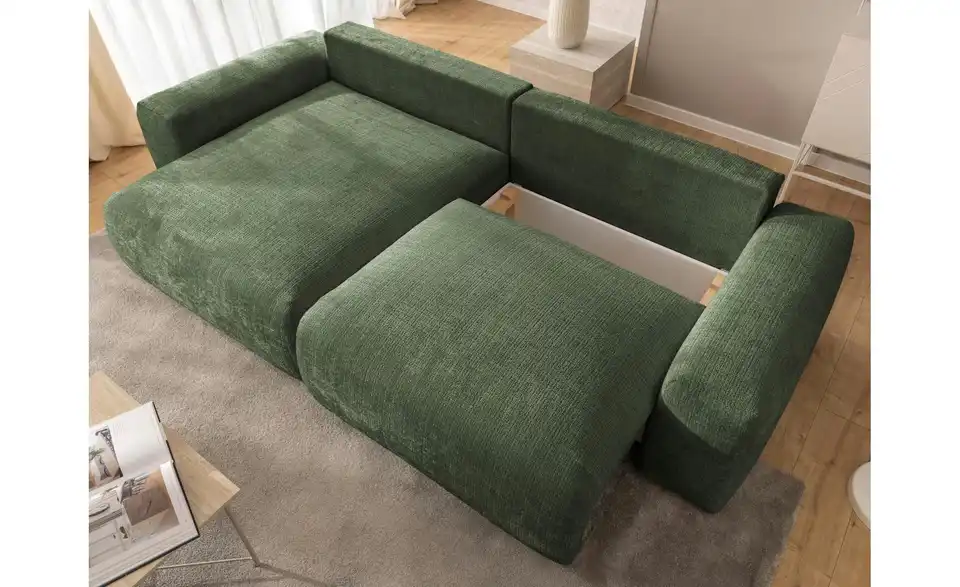 S-STYLE Ecksofa Puffy mit Schlaffunktion, in Wohnsituation
