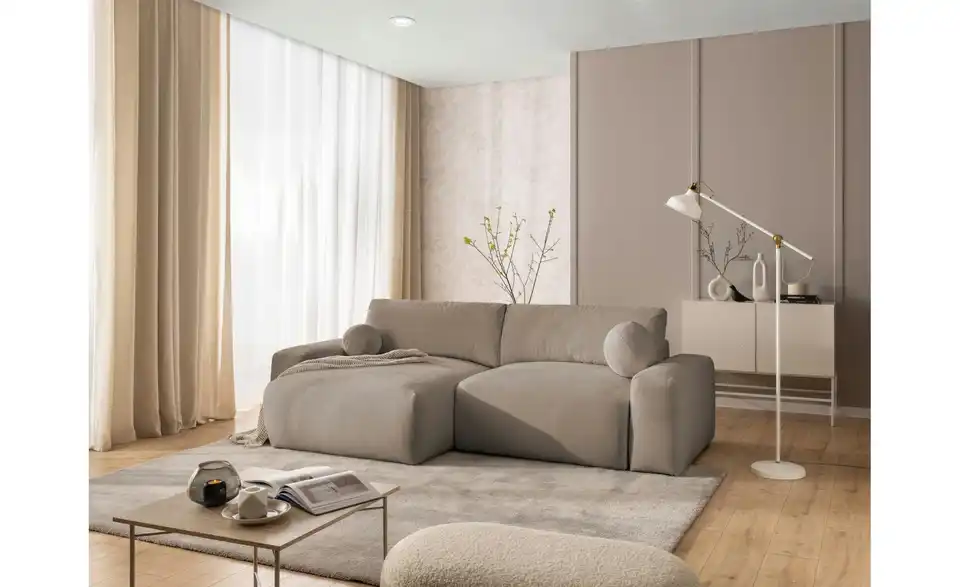 S-STYLE Ecksofa Puffy mit Schlaffunktion, in Wohnsituation