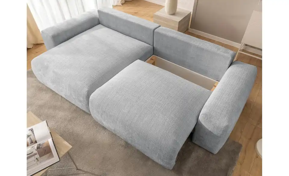 S-STYLE Ecksofa Puffy mit Schlaffunktion, in Wohnsituation