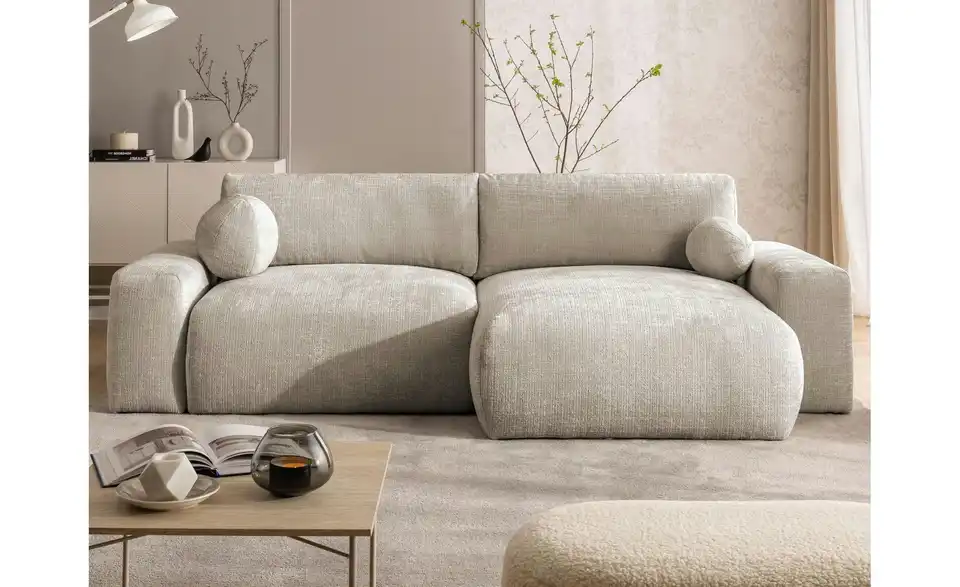 S-STYLE Ecksofa Puffy mit Schlaffunktion, in Wohnsituation