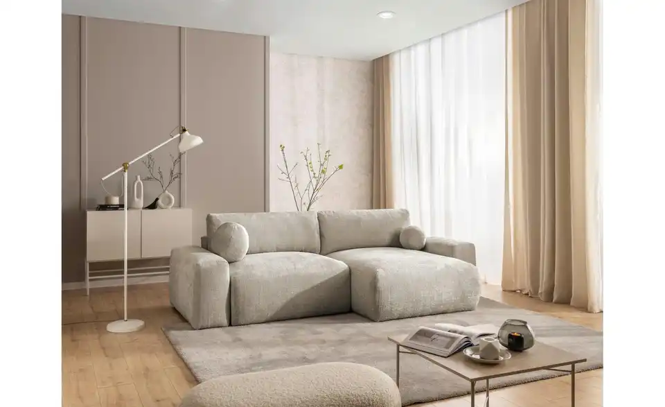 S-STYLE Ecksofa Puffy mit Schlaffunktion, in Wohnsituation