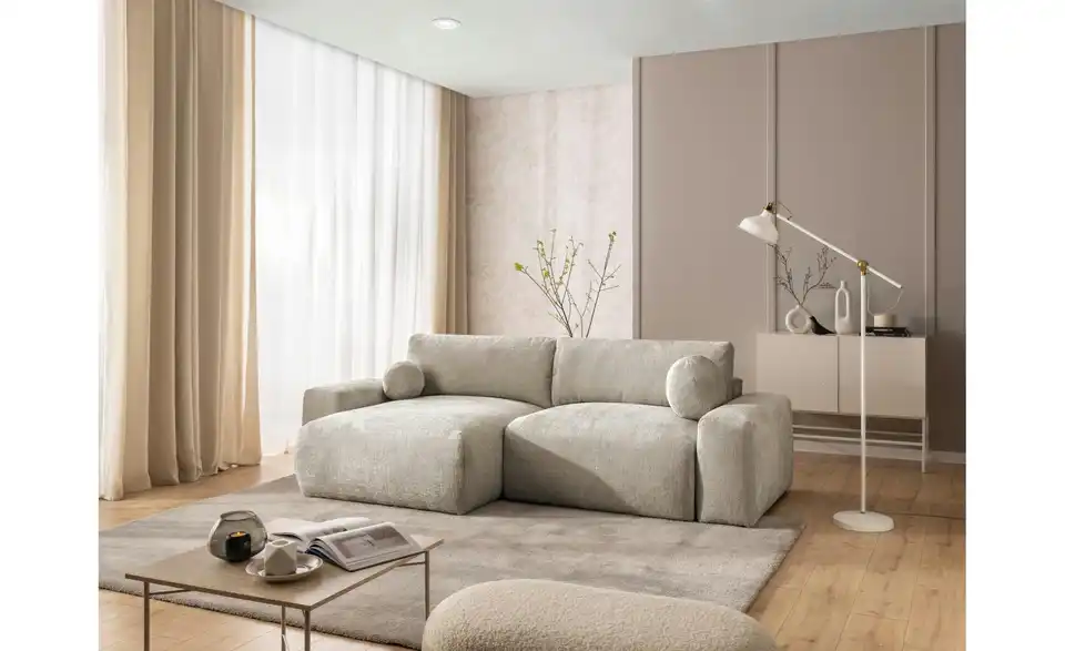 S-STYLE Ecksofa Puffy mit Schlaffunktion, in Wohnsituation