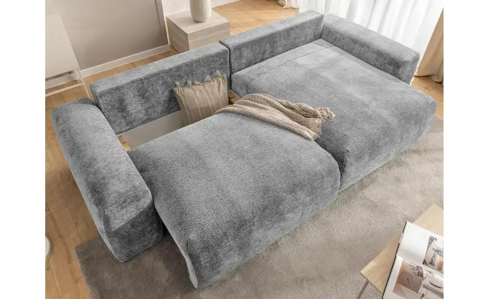 S-STYLE Ecksofa Puffy mit Schlaffunktion, in Wohnsituation