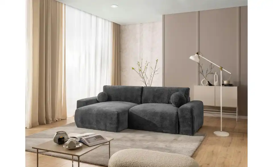 S-STYLE Ecksofa Puffy mit Schlaffunktion, in Wohnsituation