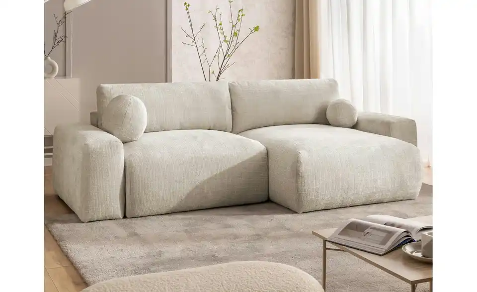 S-STYLE Ecksofa Puffy mit Schlaffunktion, in Wohnsituation