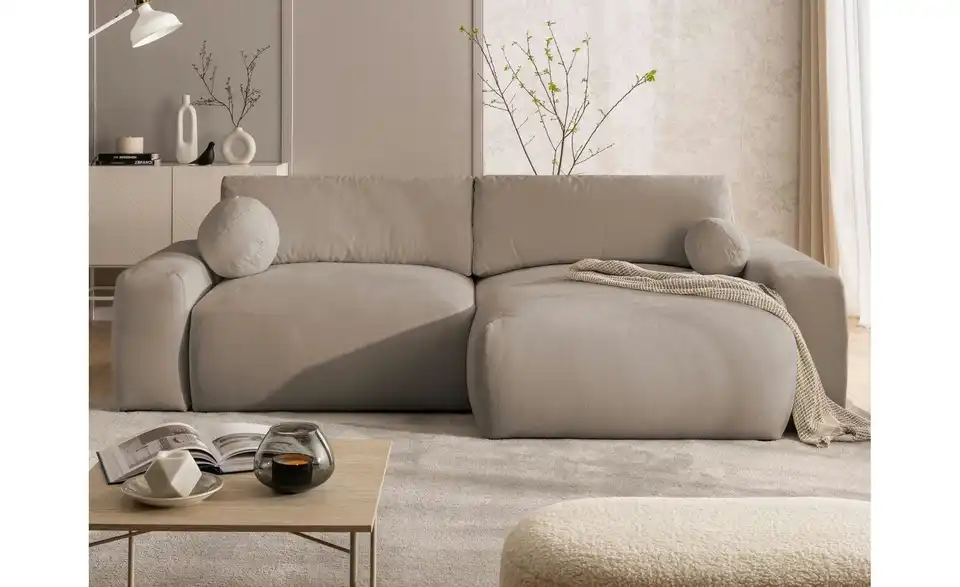 S-STYLE Ecksofa Puffy mit Schlaffunktion, in Wohnsituation