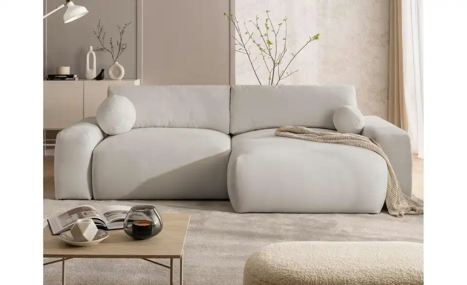 S-STYLE Ecksofa Puffy mit Schlaffunktion, in Wohnsituation