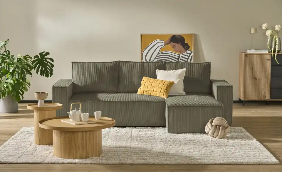 Ecksofa Xabia mit Schlaffunktion, Frontansicht