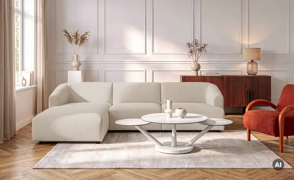 Ecksofa Farina, in Wohnsituation