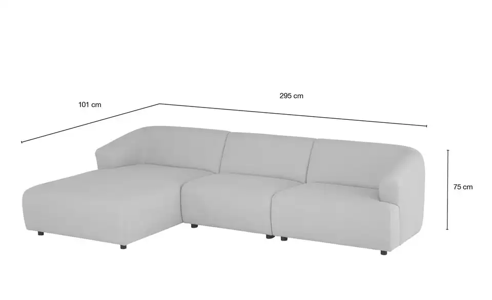 Ecksofa Farina, Bemaßung