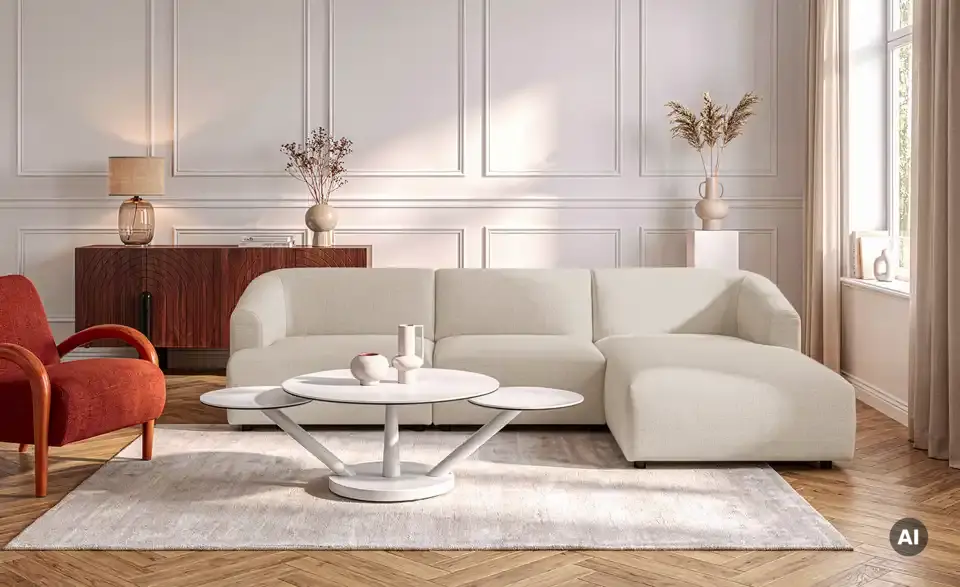 Ecksofa Farina, in Wohnsituation