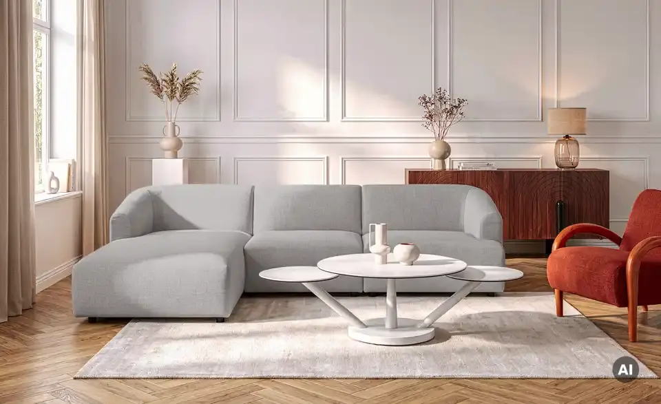 Ecksofa Farina, in Wohnsituation